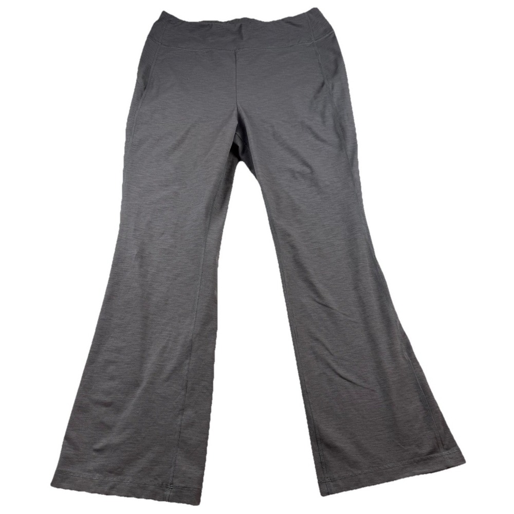 Duluth Trading Activewear Yoga Pants Gray Bootcut Size M /29